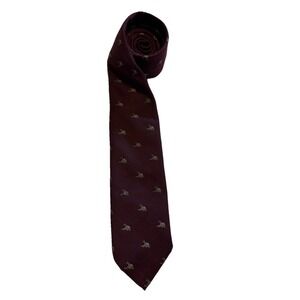 Robert Talbott VTG Silk Wool Tie Hand Sewn England Bird Motif USA